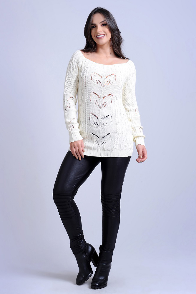 Blusa Tricot Ombro a Ombro | Vitrine Outlet