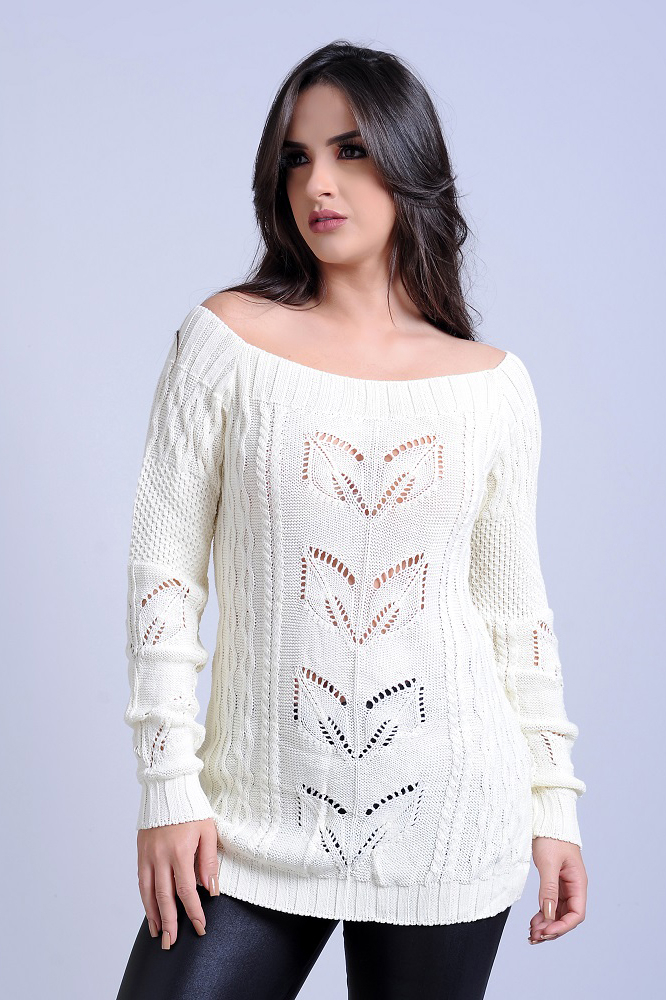 Blusa Tricot Ombro a Ombro | Vitrine Outlet